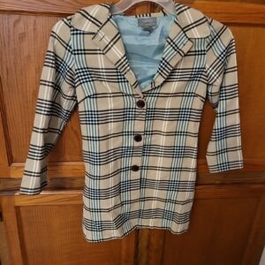 Classic Plaid Women's Blazer Tote 1